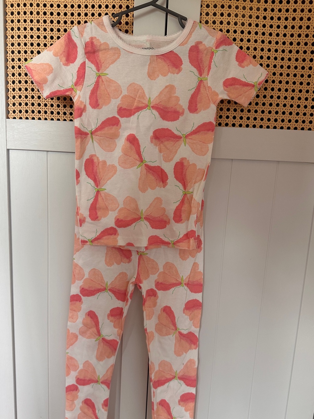 *NWOT* Carter's Kids Floral Butterfly Print Pajama Set - Pink/Peach